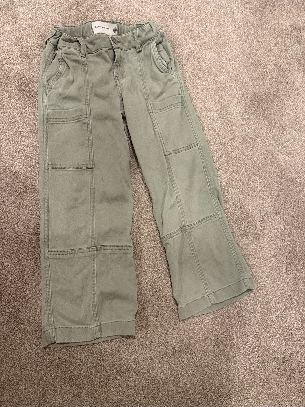 abercrombie kids light sage cargo pants